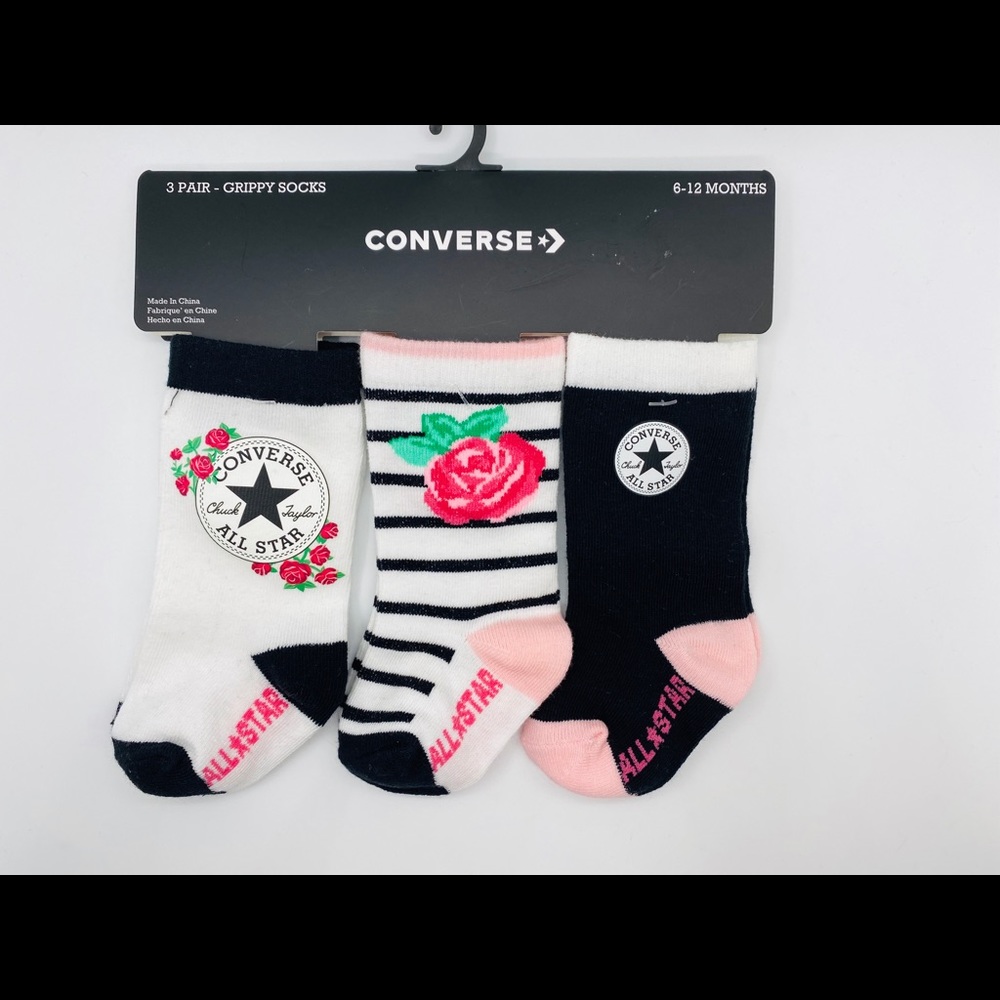 New Converse 3pk baby socks